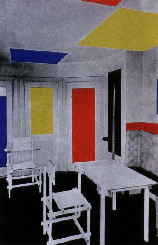 Piet Mondrian interior oil painting image